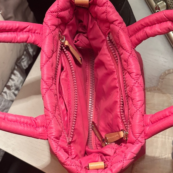 MZ Wallace Mini Metro Tote Deluxe- Bright Pink - Picture 5 of 7
